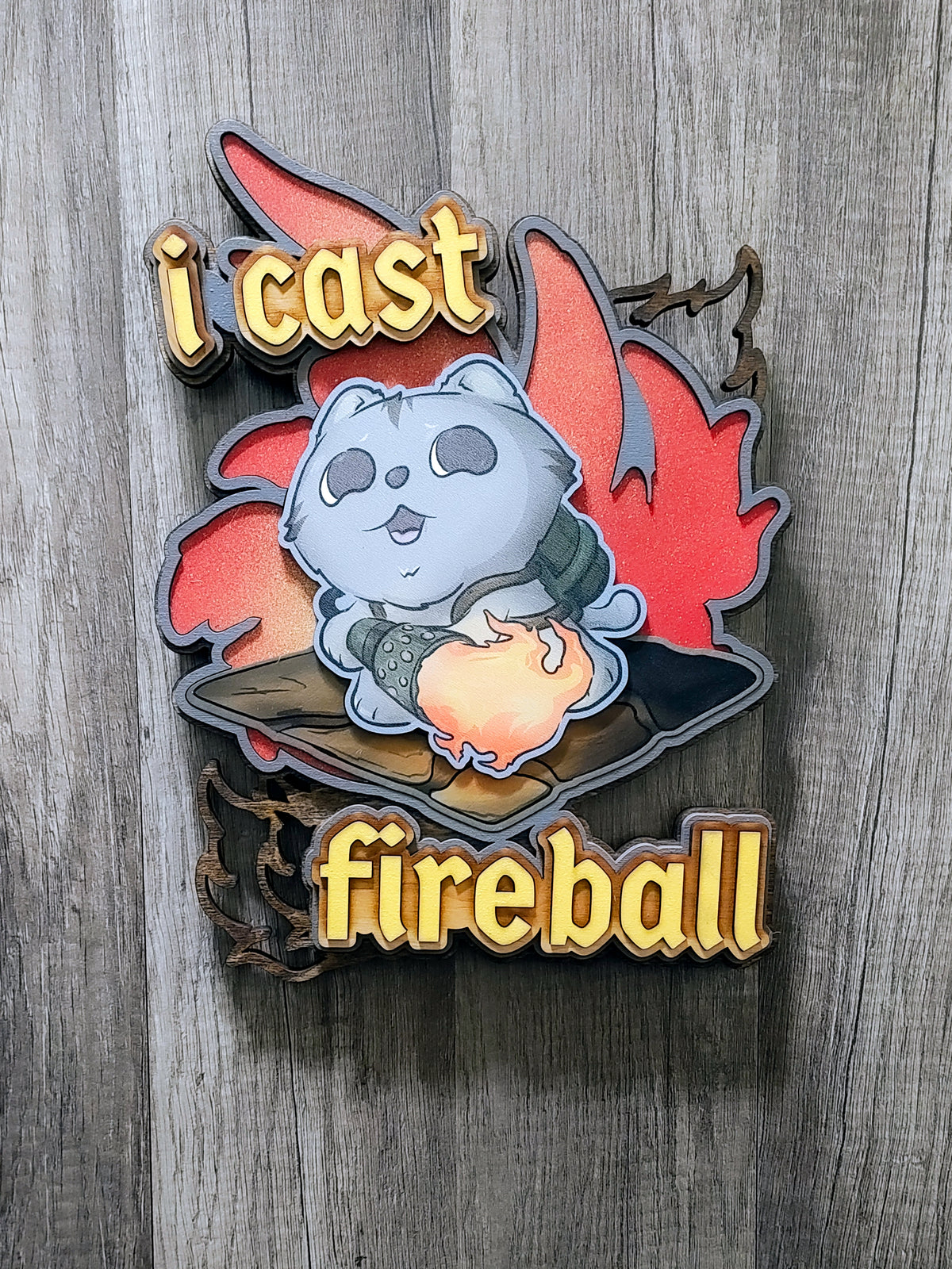 Fireball Kitty Wall Decor 2026 version (Lg)
