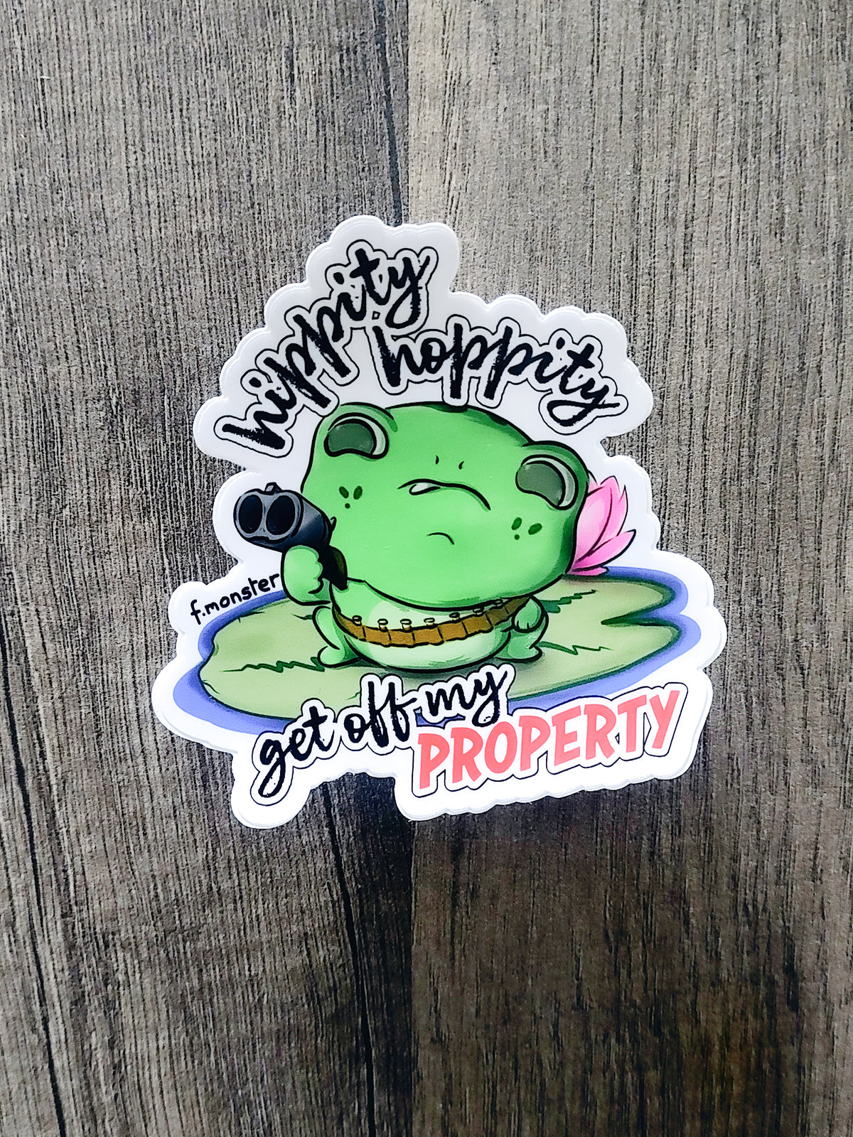 Shotgun Frog Sticker